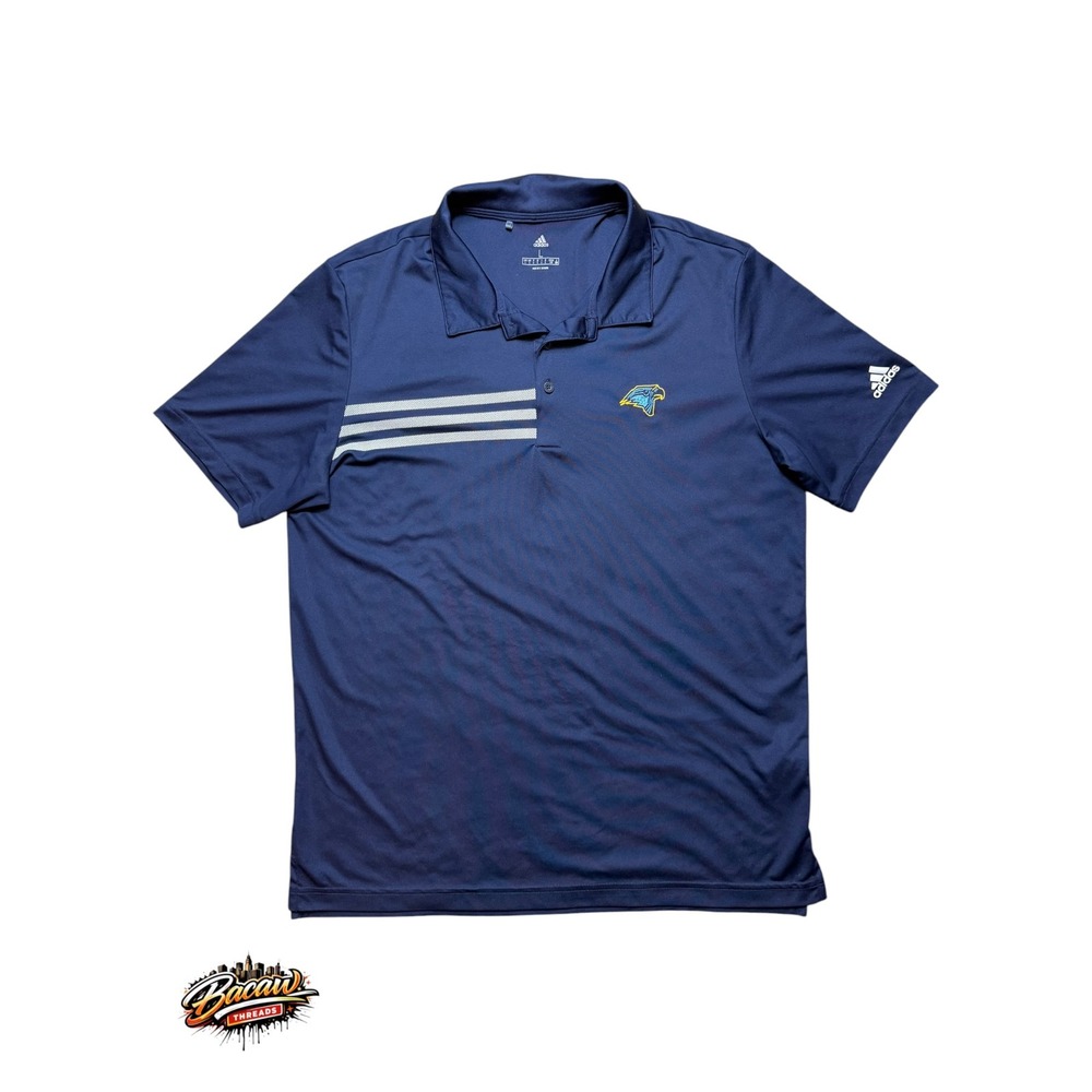 Adidas Men's Navy Blue Golf Performance Polo Shirt Eagle Logo DZ7188 Size L